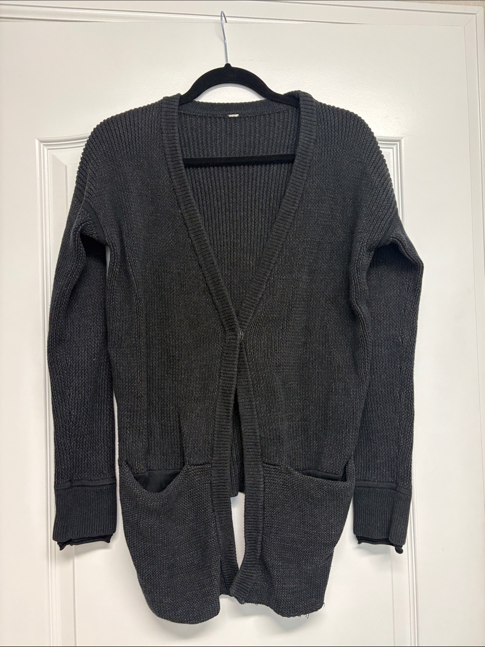Lululemon We Like To Cardi Cardigan sweater women Heather Black charcoal